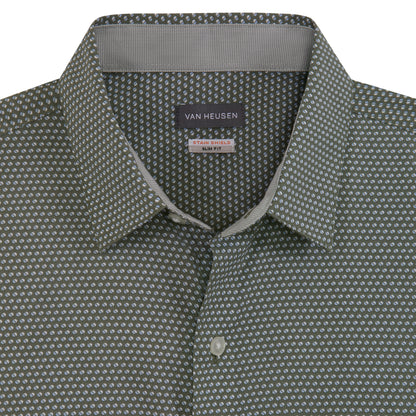 Folsen Short Sleeve Stain Shield Shirt Little Geo Print - Slim Fit