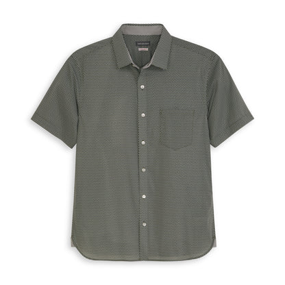 Folsen Short Sleeve Stain Shield Shirt Little Geo Print - Slim Fit