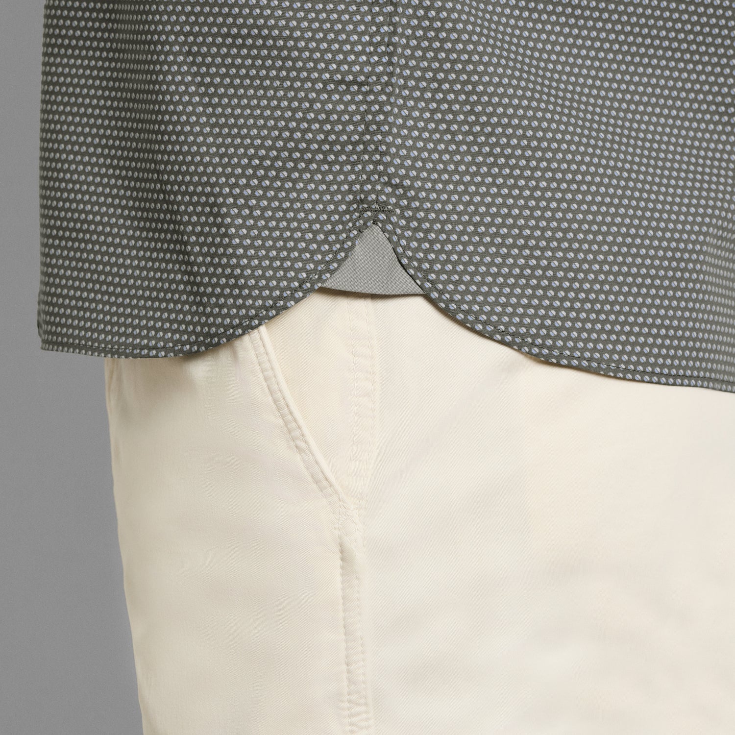 Folsen Short Sleeve Stain Shield Shirt Little Geo Print - Slim Fit
