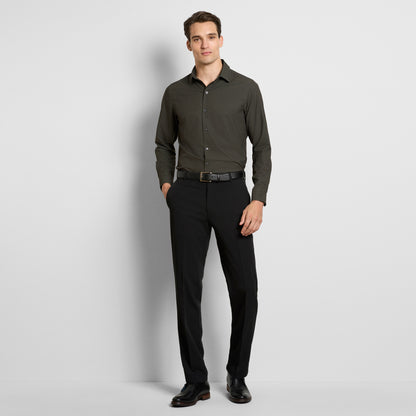 Performance All-Way Stretch Geo Print Long Sleeve Shirt - Slim Fit Van Heusen Performance All-Way Stretch Geo Print Long Sleeve Shirt - Slim Fit Van Heusen