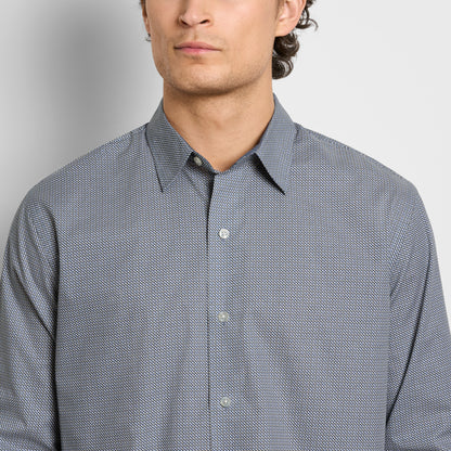 Wrinkle Free Long Sleeve Shirt Mini Geo Print
