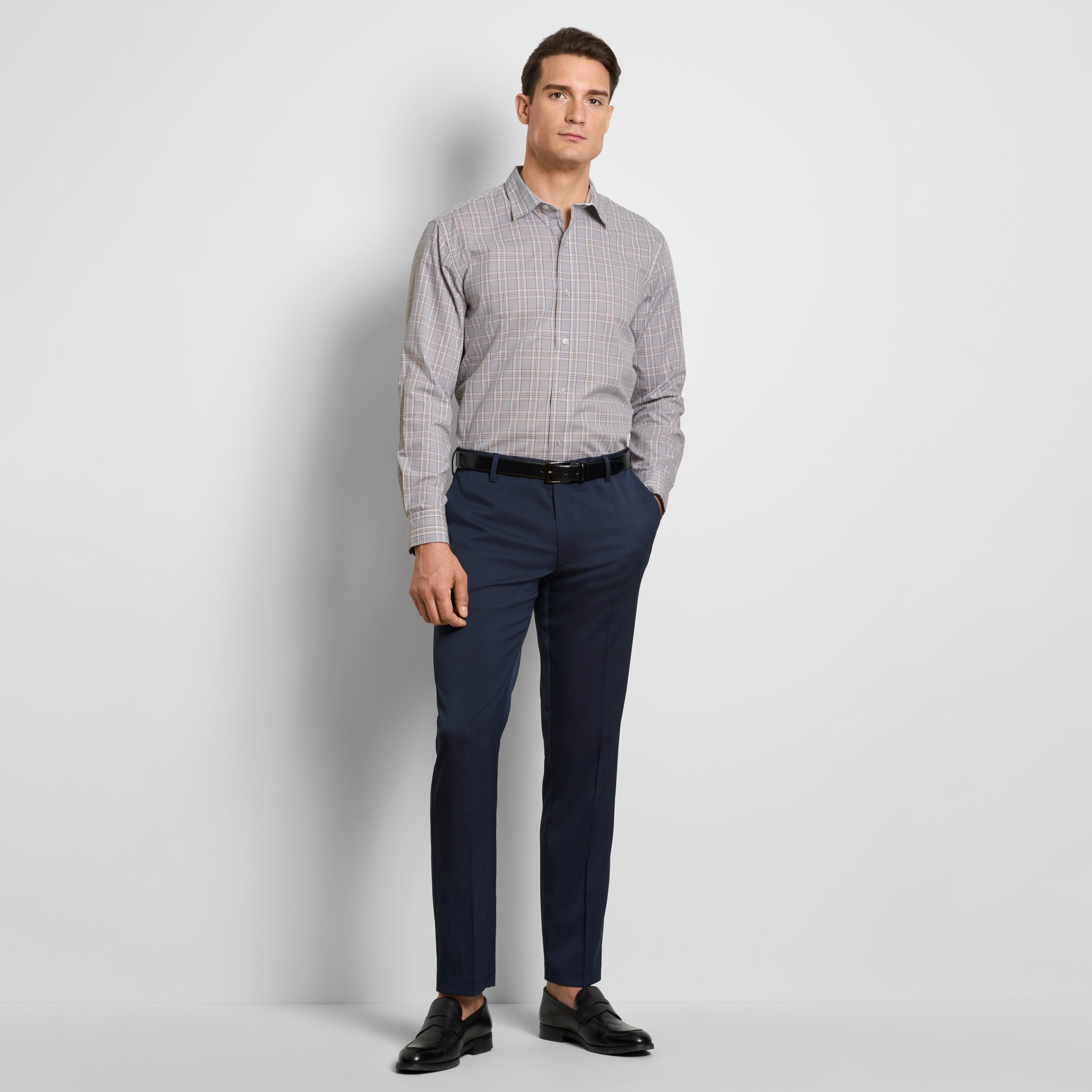 Wrinkle Free Long Sleeve Shirt Classic Plaid