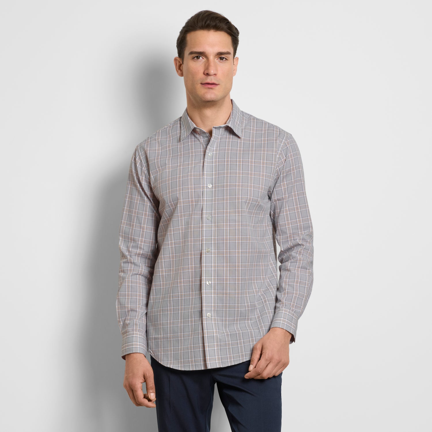 Wrinkle Free Long Sleeve Shirt Classic Plaid