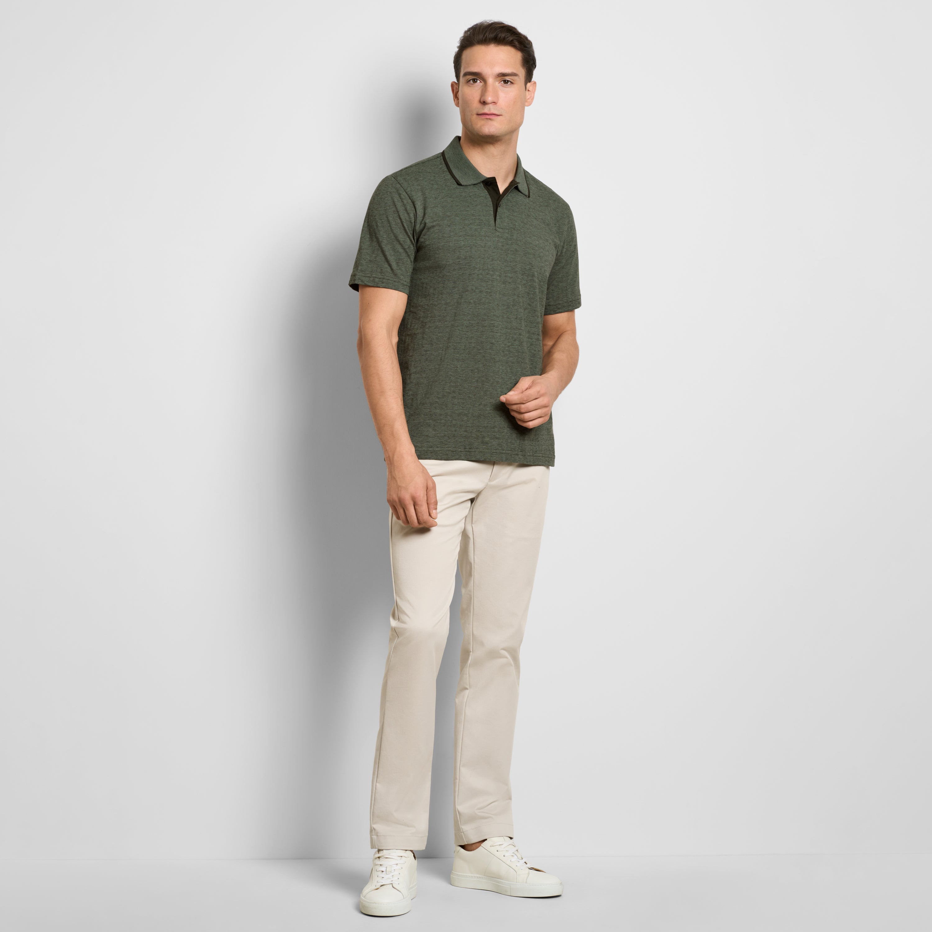 Essential Jacquard Short Sleeve Polo – Van Heusen