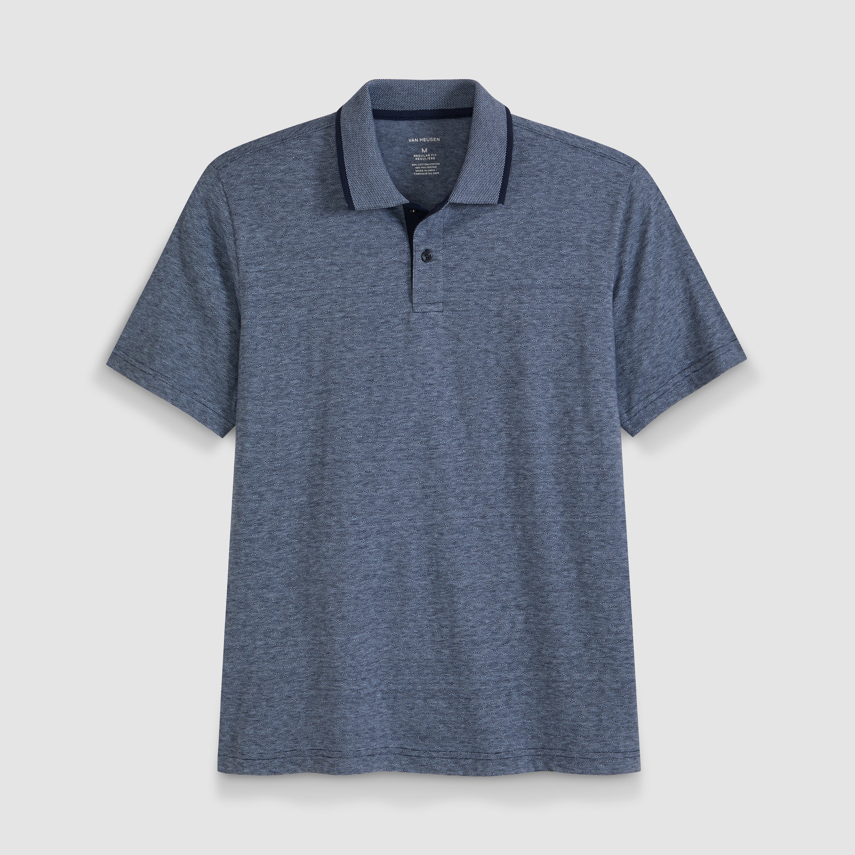 トップス Jacquard Sleeve S/S Polo Essential Jacquard Short Sleeve Polo – Van Heusen