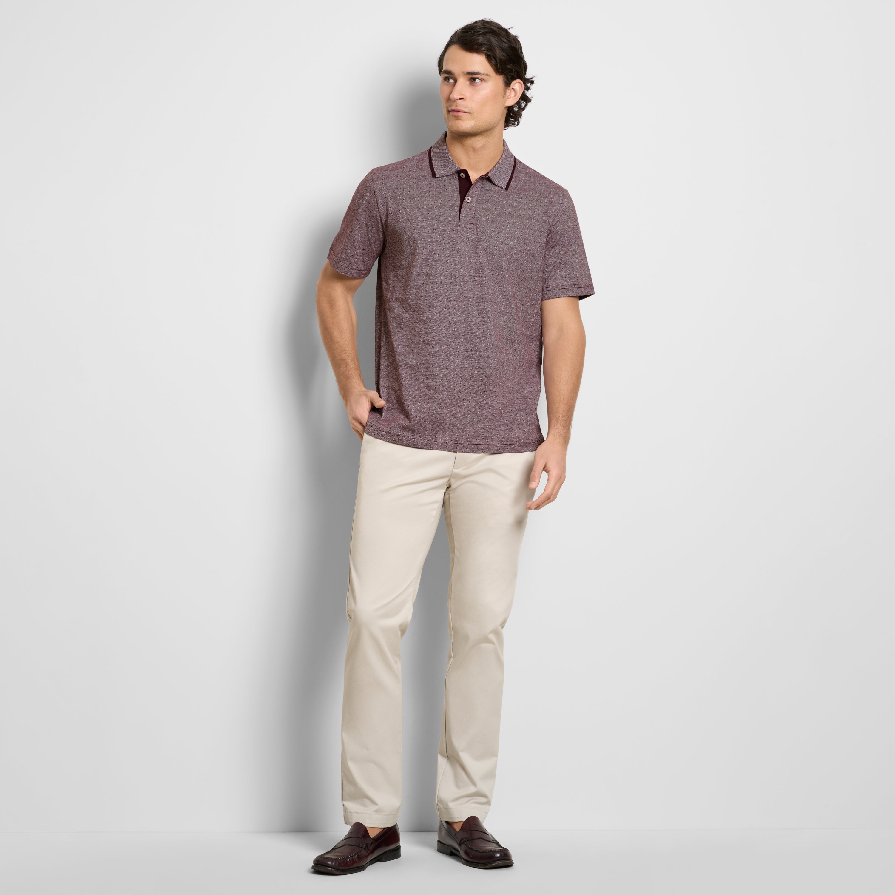 Essential Jacquard Short Sleeve Polo