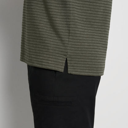 Essential Feeder Stripe Textured Short Sleeve Polo