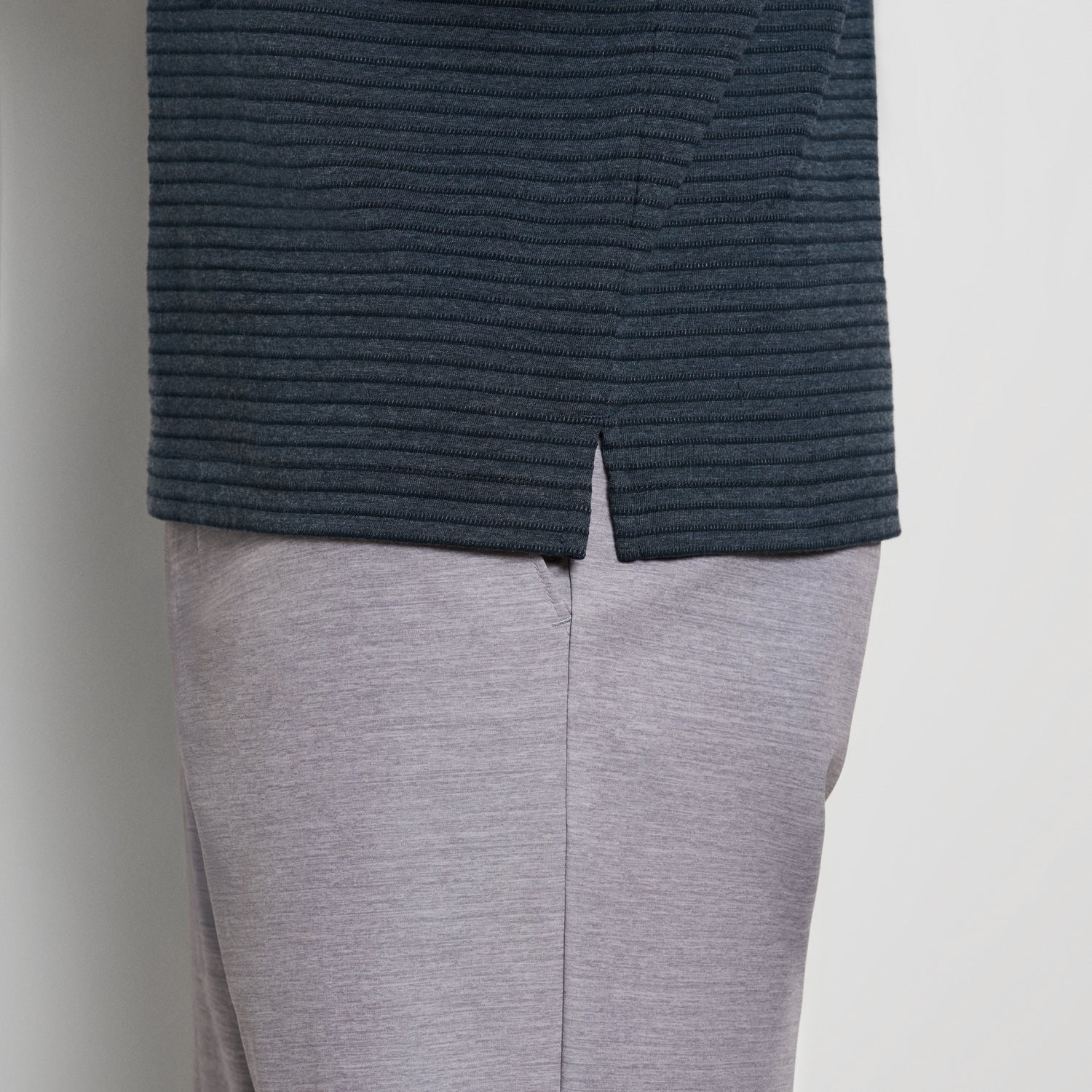 Essential Feeder Stripe Textured Short Sleeve Polo