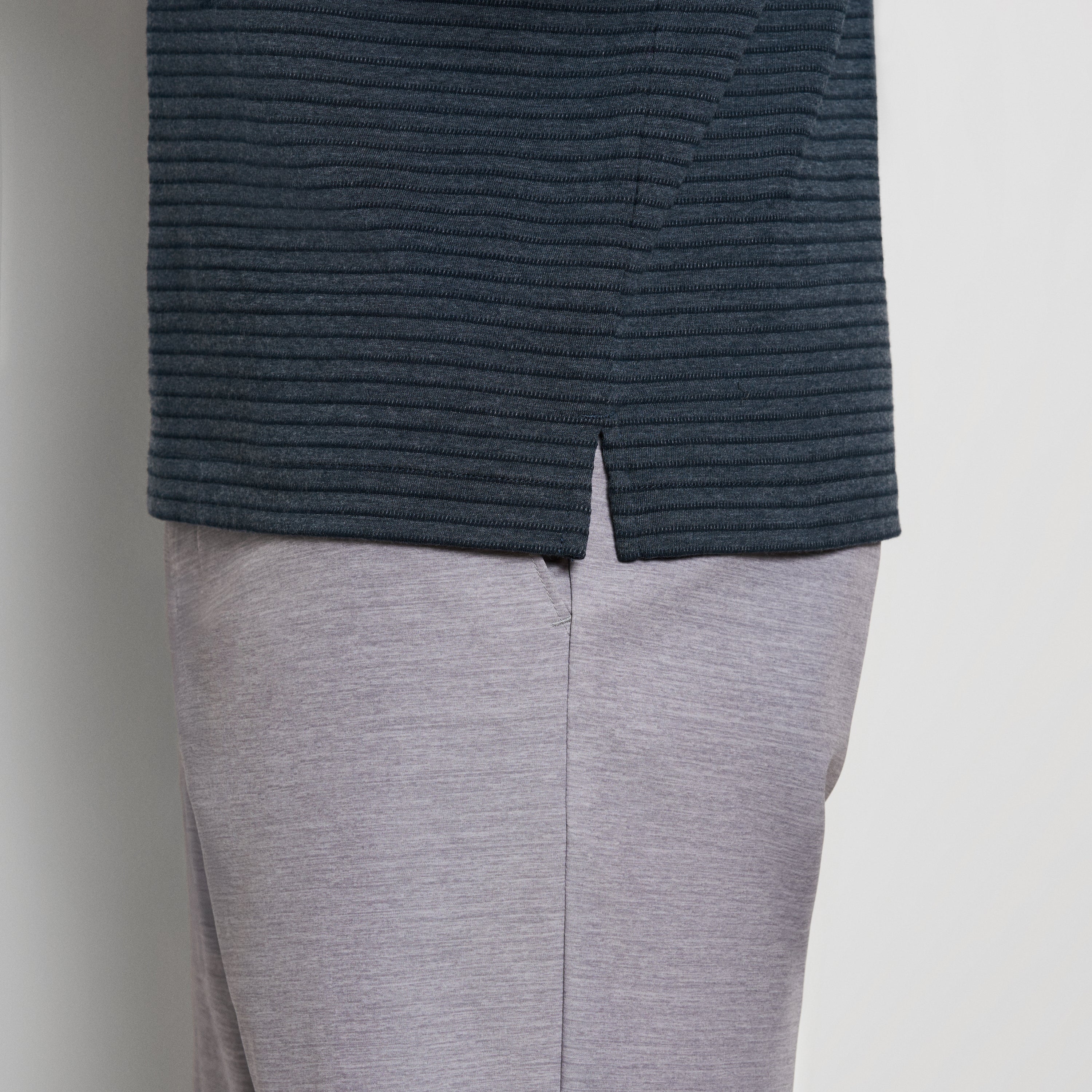 Essential Feeder Stripe Textured Short Sleeve Polo