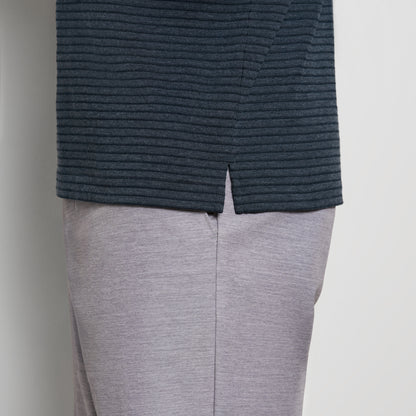 Essential Feeder Stripe Textured Short Sleeve Polo