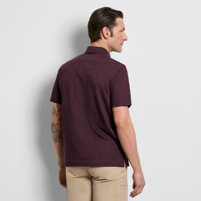 Essential Feeder Stripe Textured Short Sleeve Polo