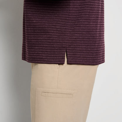 Essential Feeder Stripe Textured Short Sleeve Polo