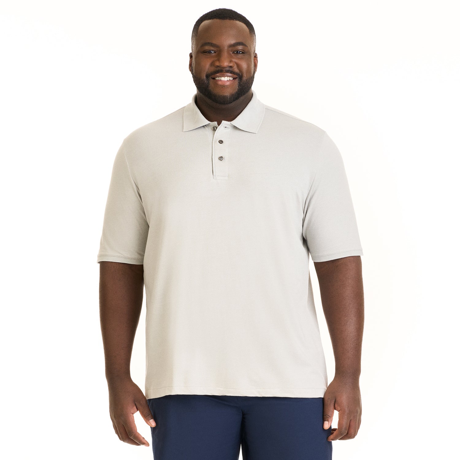 Essential Birdseye Jacquard Polo - Big &amp; Tall