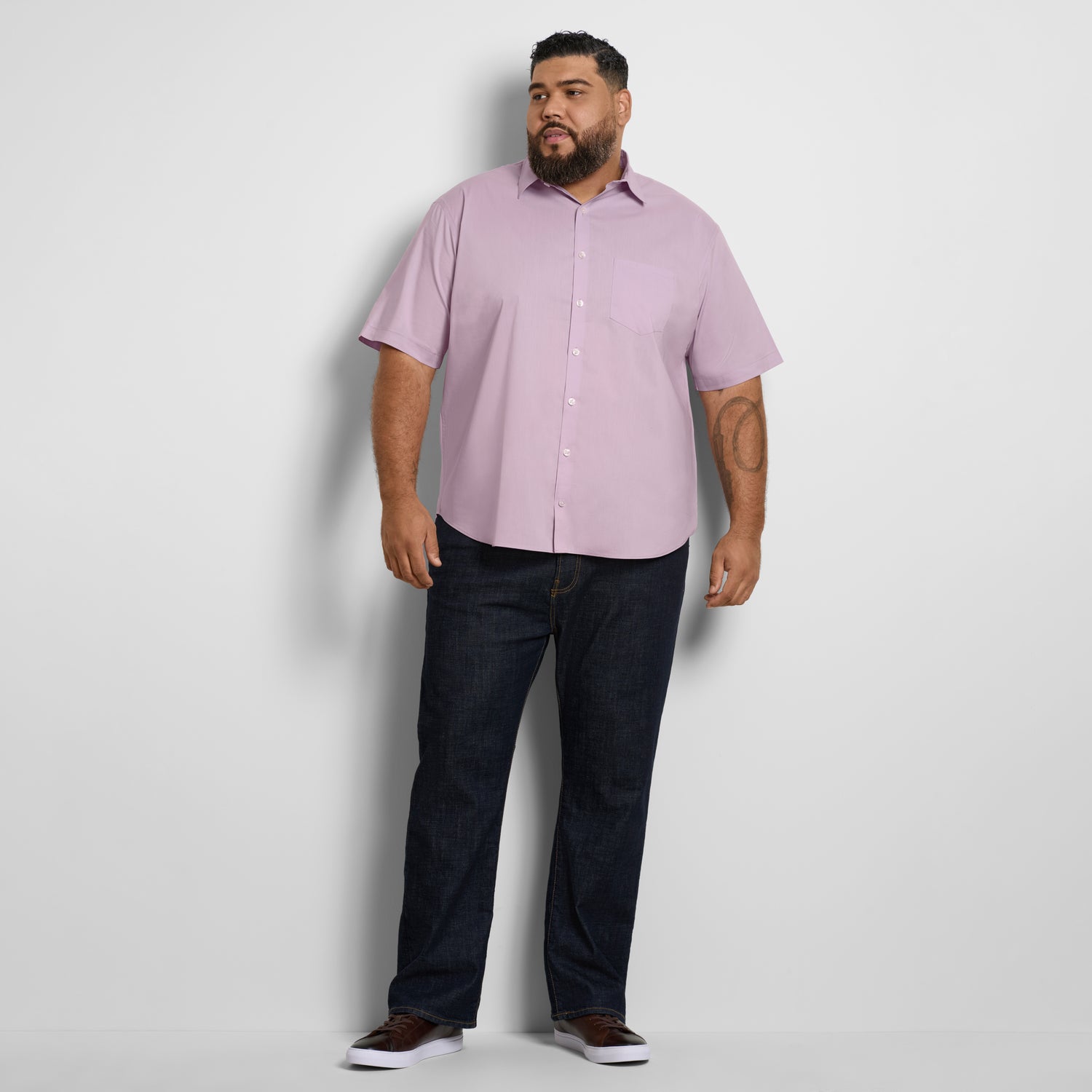 Folsen Short Sleeve Stain Shield Solid - Big &amp; Tall