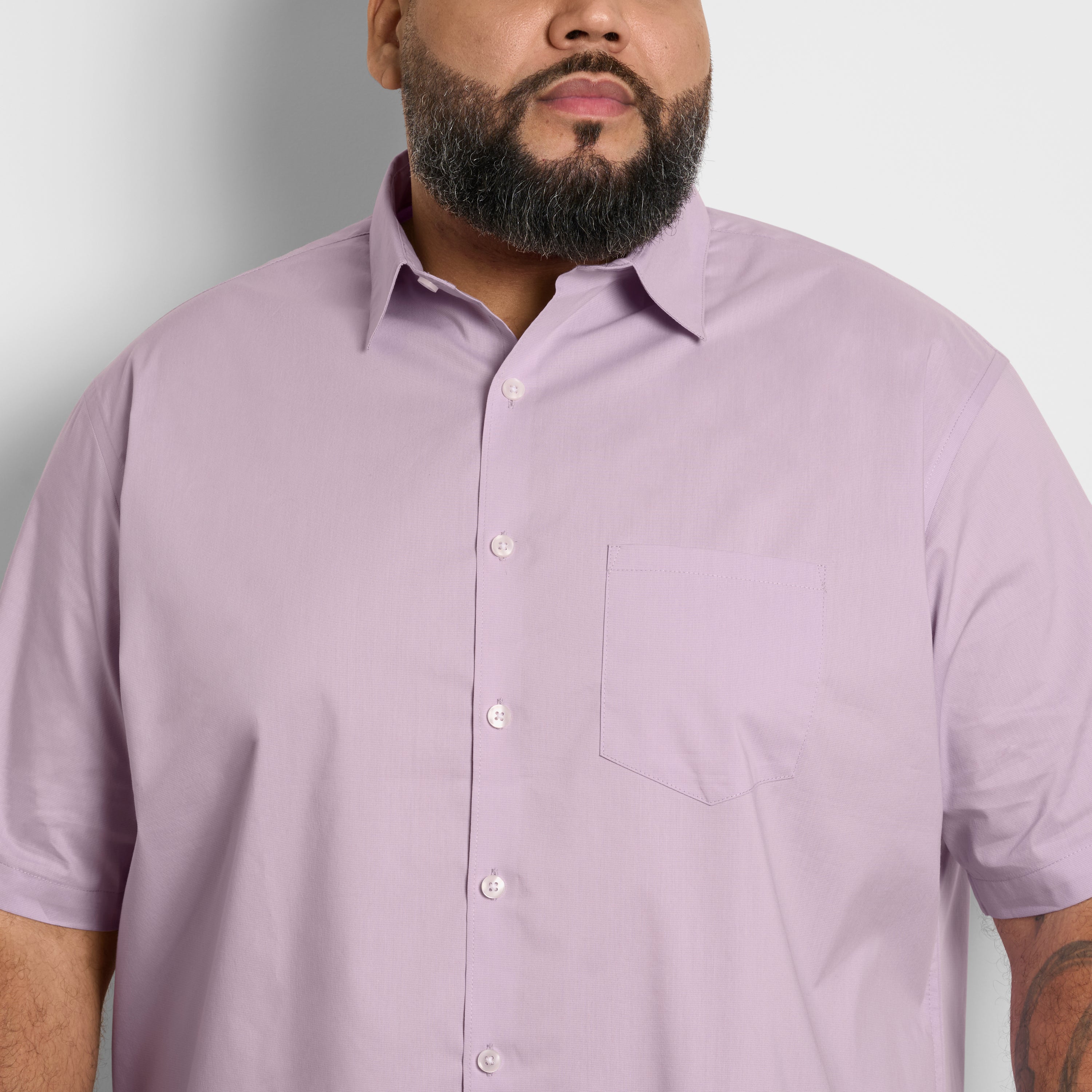 Folsen Short Sleeve Stain Shield Solid - Big &amp; Tall