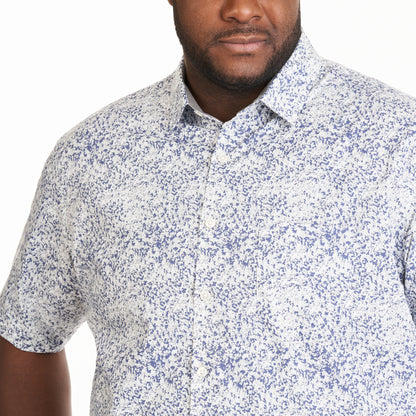 Essential Stain Shield Camo Print Woven Short Sleeve Shirt - Big &amp; Tall
