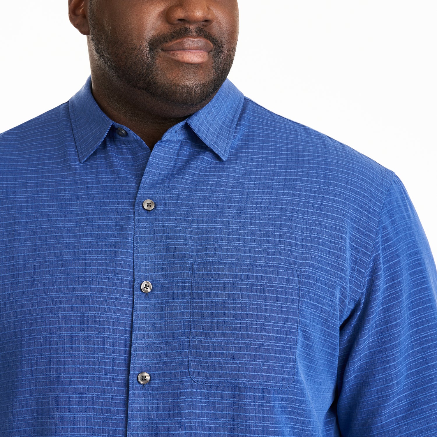 Weekend Cross Dye Texture Plaid Short Sleeve Shirt - Big &amp; Tall