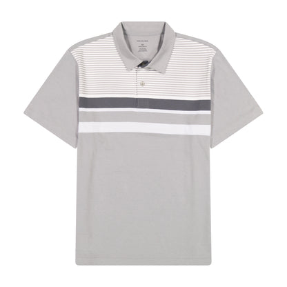 Essential Multi Stripe Cotton Jersey Short Sleeve Polo