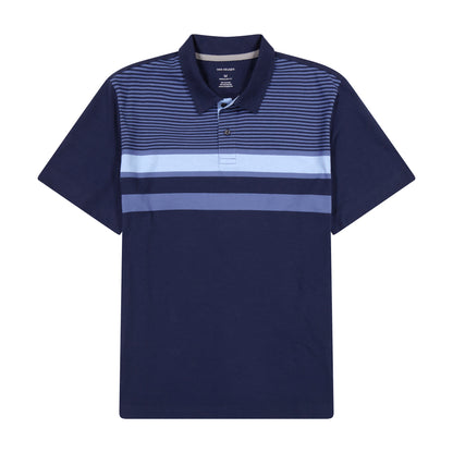 Essential Multi Stripe Cotton Jersey Short Sleeve Polo