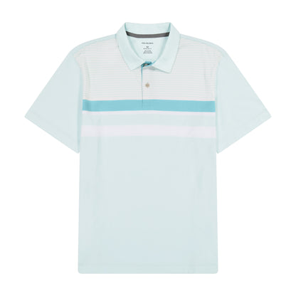 Essential Multi Stripe Cotton Jersey Short Sleeve Polo
