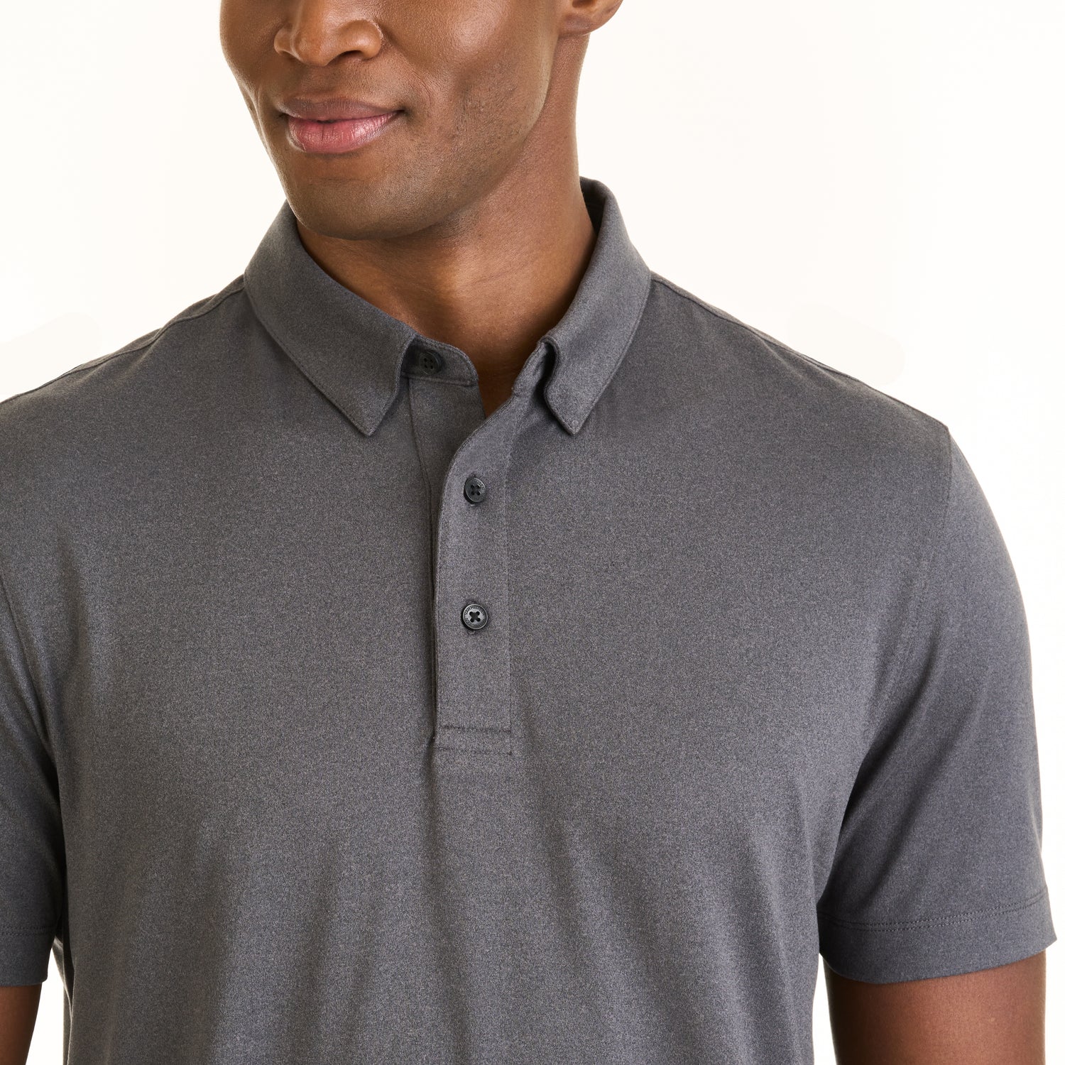 Performance Heather Hybrid Polo – Van Heusen