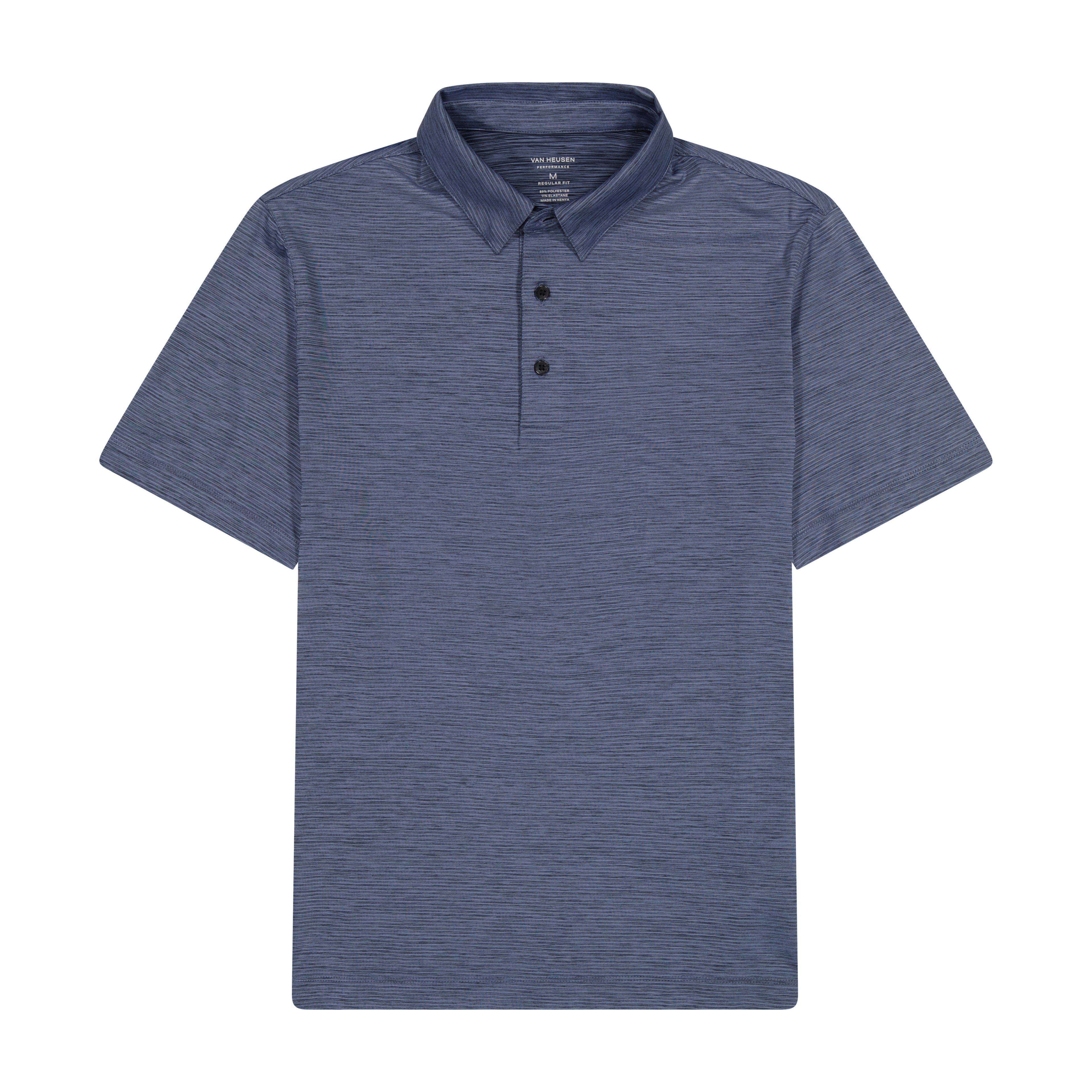 Performance Heather Striped Polo