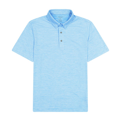 Performance Heather Striped Polo
