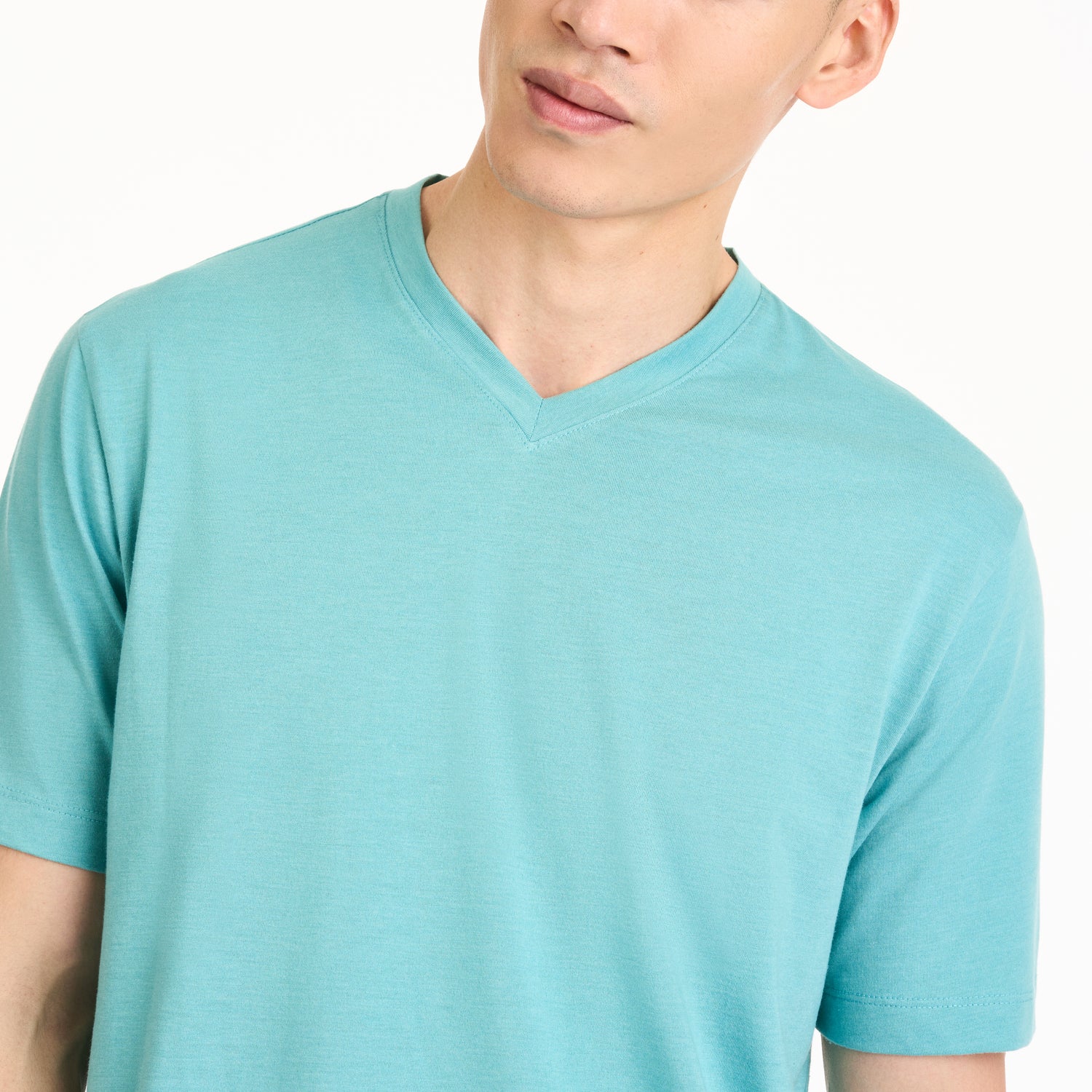 Essential Stain Shield V-Neck Short Sleeve Basic Tee Shirt