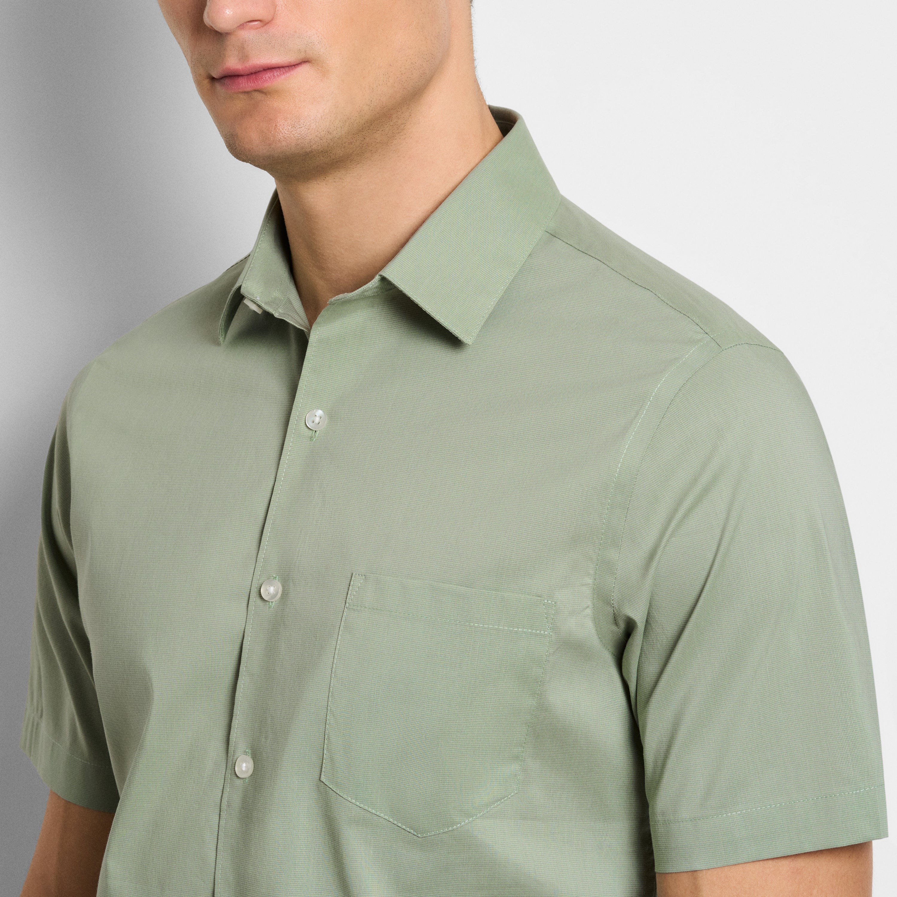 Essential Stain Shield Short Sleeve Shirt Solid - Slim Fit