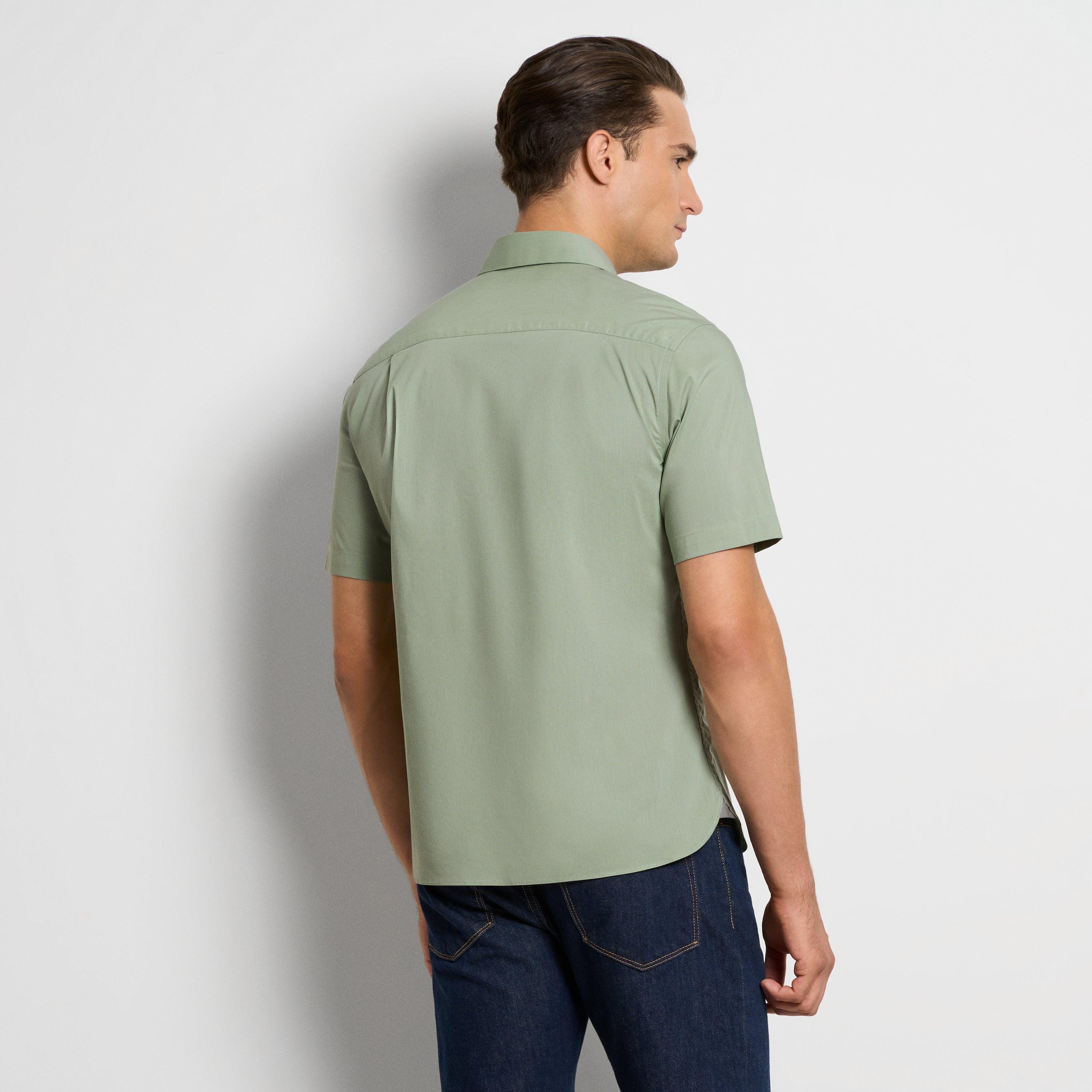Essential Stain Shield Short Sleeve Shirt Solid - Slim Fit