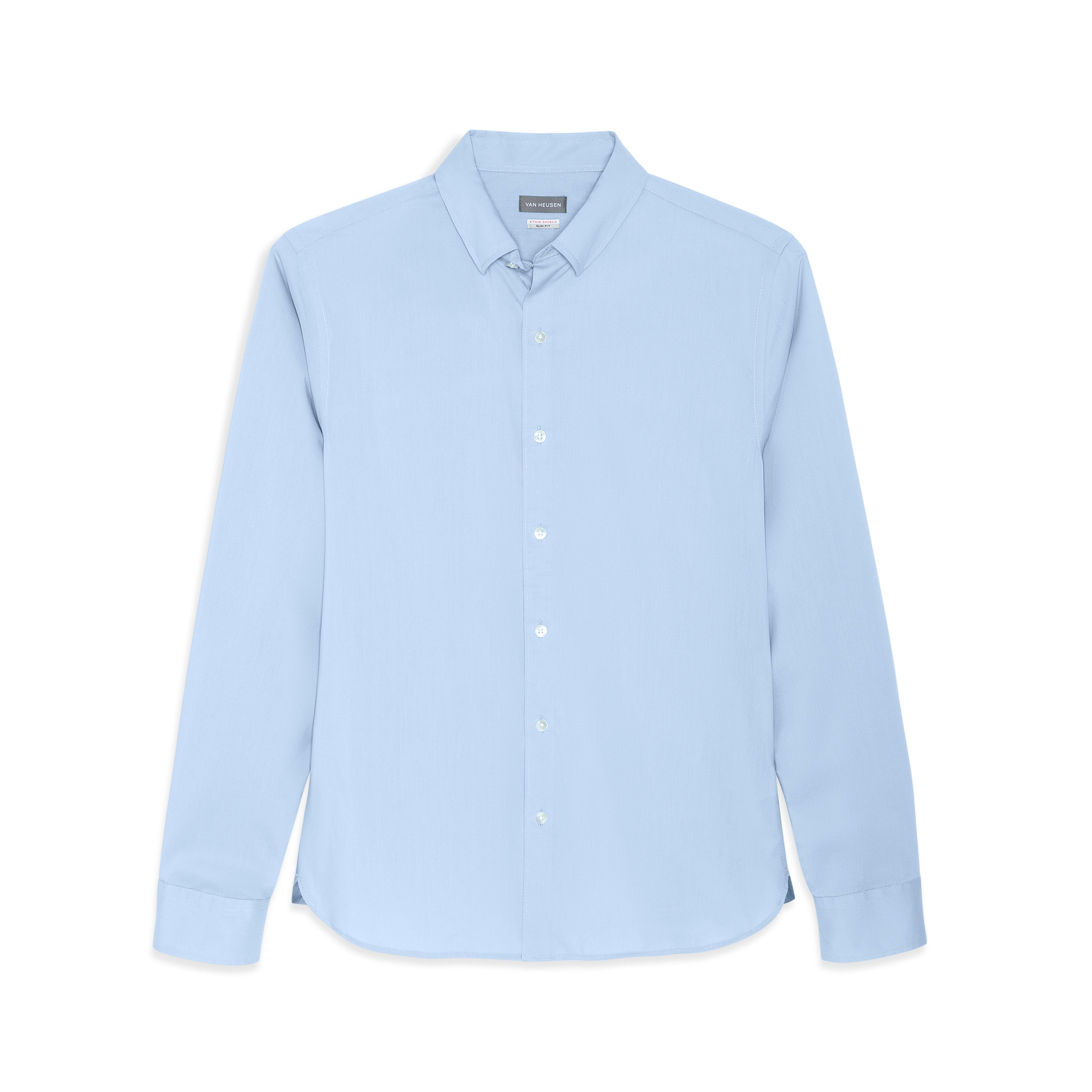 Cronbie Long Sleeve Stain Shield Solid Shirt - Slim Fit