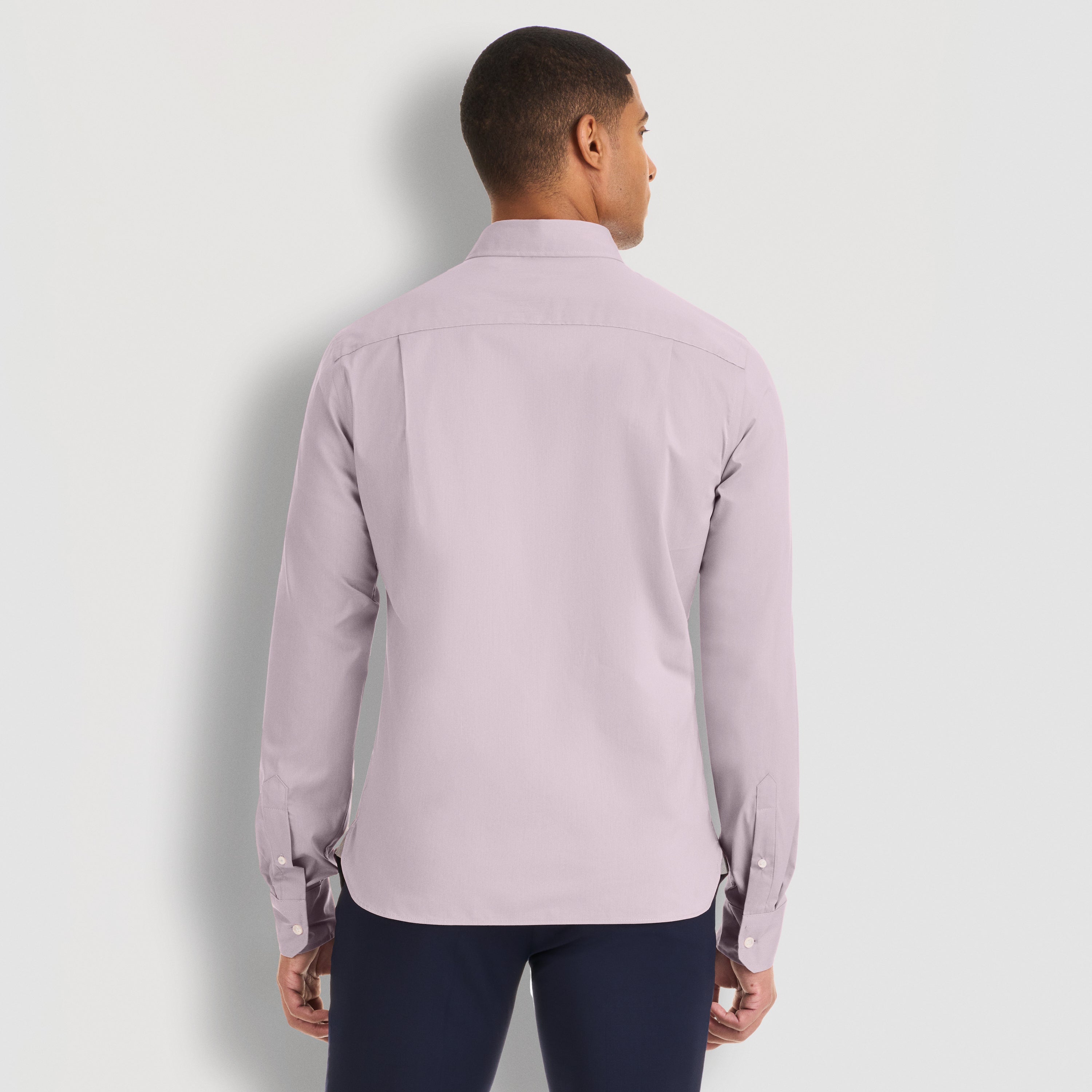 Cronbie Long Sleeve Stain Shield Solid Shirt - Slim Fit