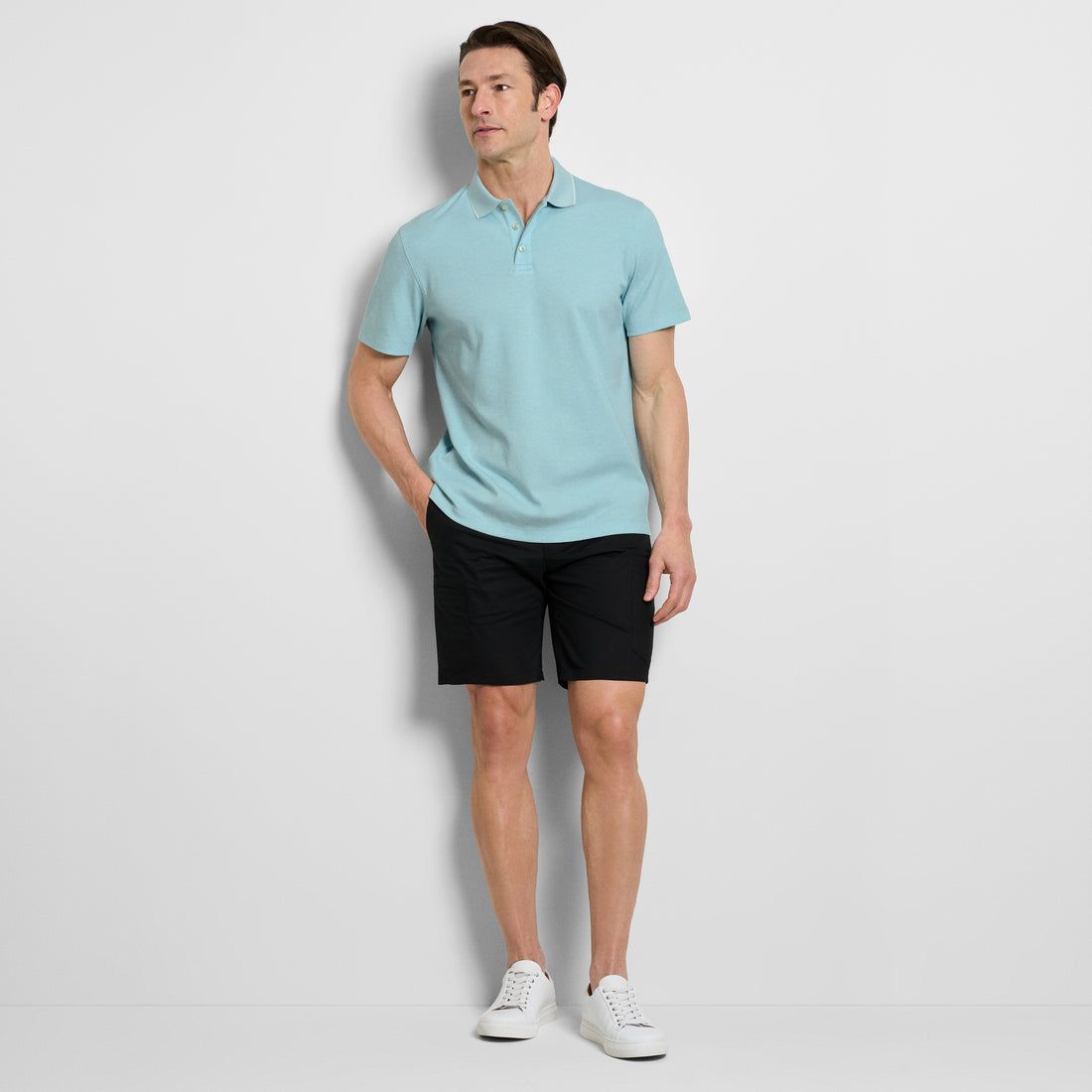 Essential Soft Touch Heather Birdseye Polo