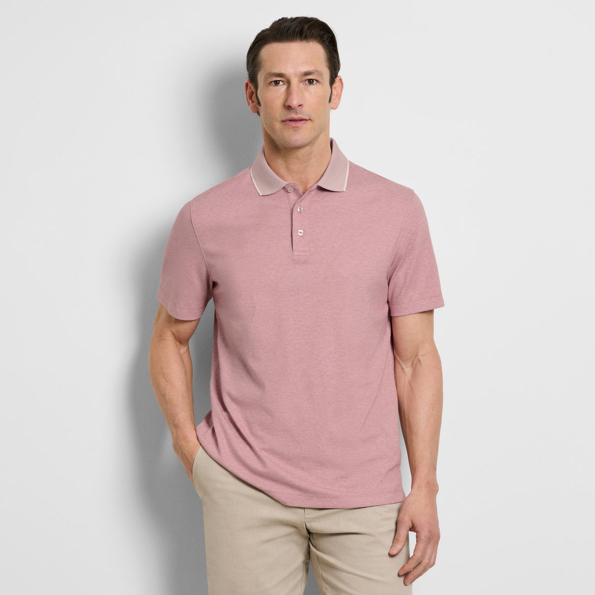 Essential Soft Touch Heather Birdseye Polo