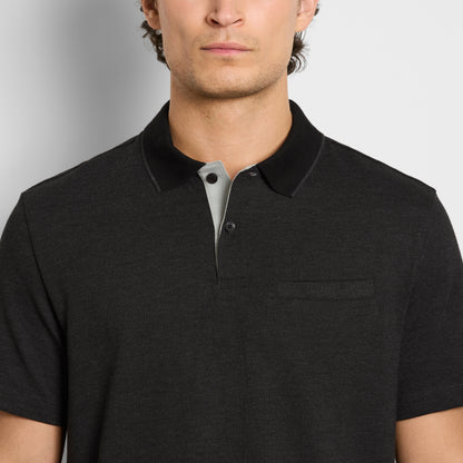 Essential Short Sleeve Birdseye Contrast Trim Welt Pocket Polo