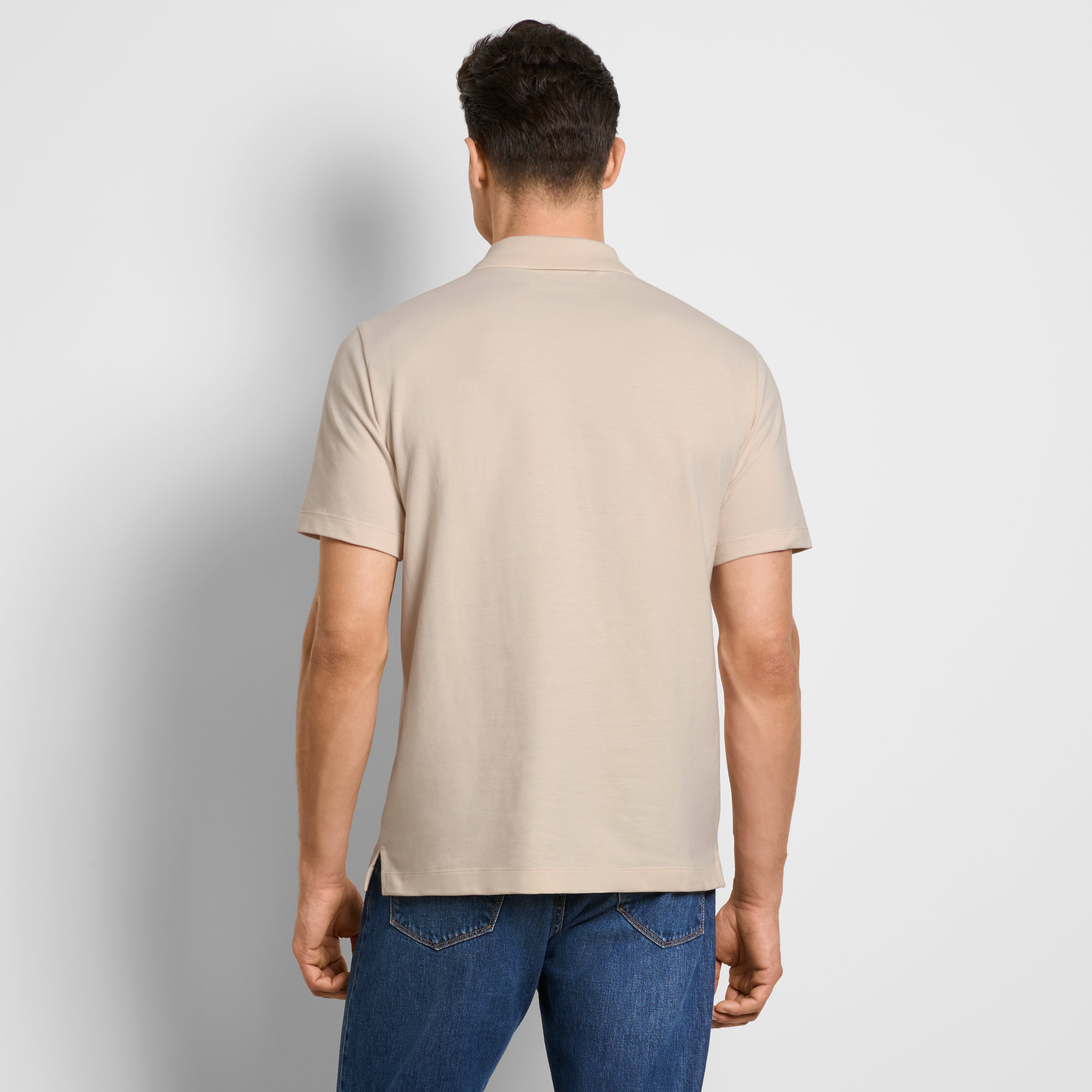 Essential Short Sleeve Birdseye Contrast Trim Welt Pocket Polo