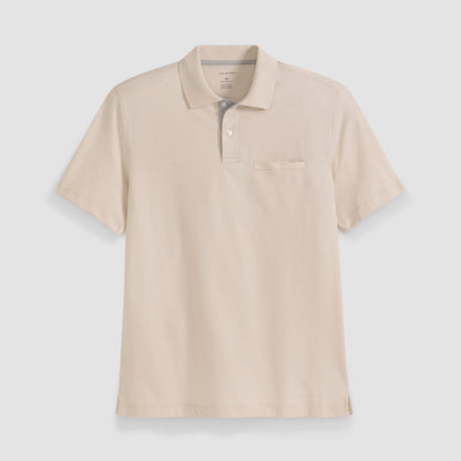 Essential Short Sleeve Birdseye Contrast Trim Welt Pocket Polo