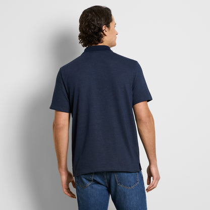 Essential Short Sleeve Birdseye Contrast Trim Welt Pocket Polo