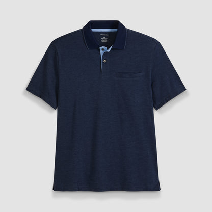 Essential Short Sleeve Birdseye Contrast Trim Welt Pocket Polo