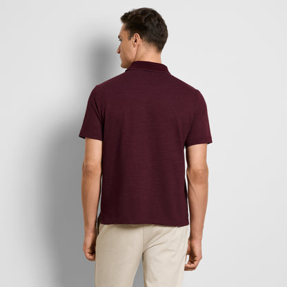 Essential Short Sleeve Birdseye Contrast Trim Welt Pocket Polo