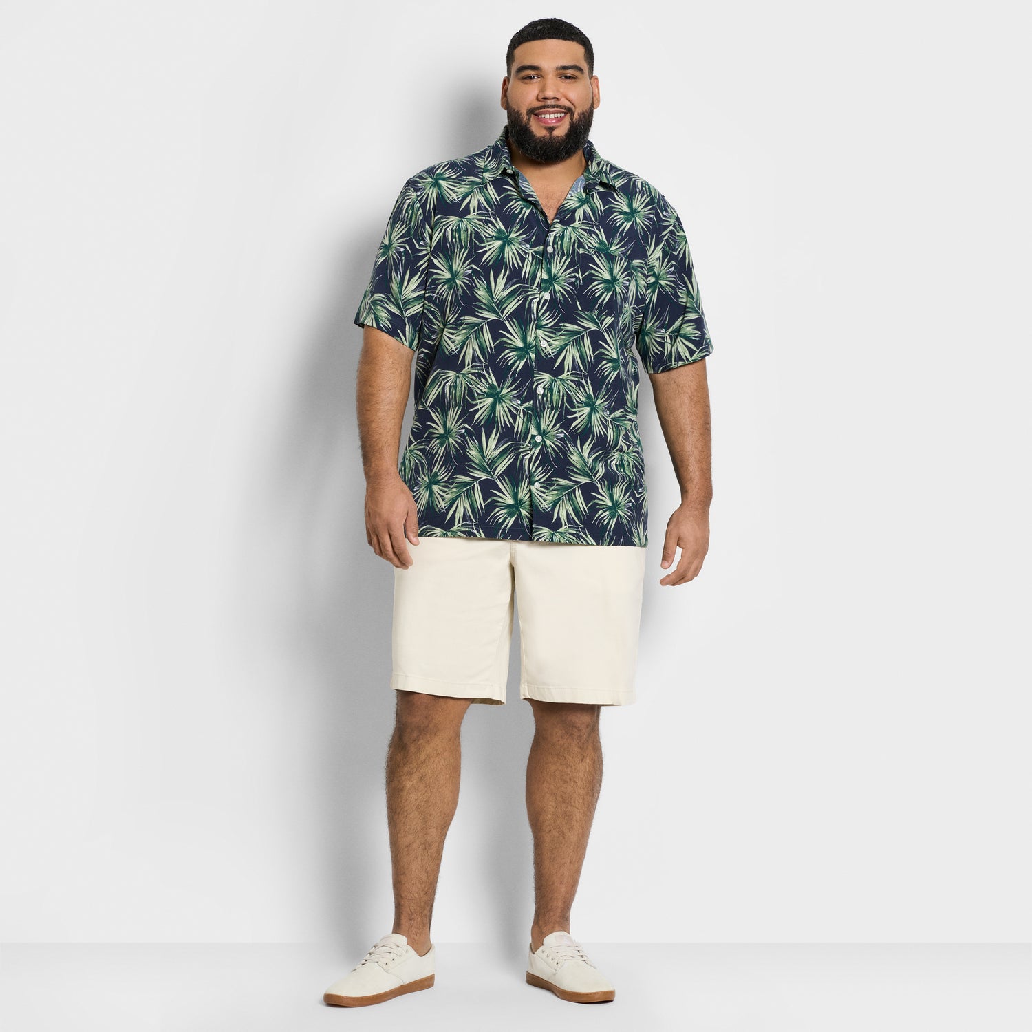 Weekend Short Sleeve Camp Palm Print Shirt - Big &amp; Tall
