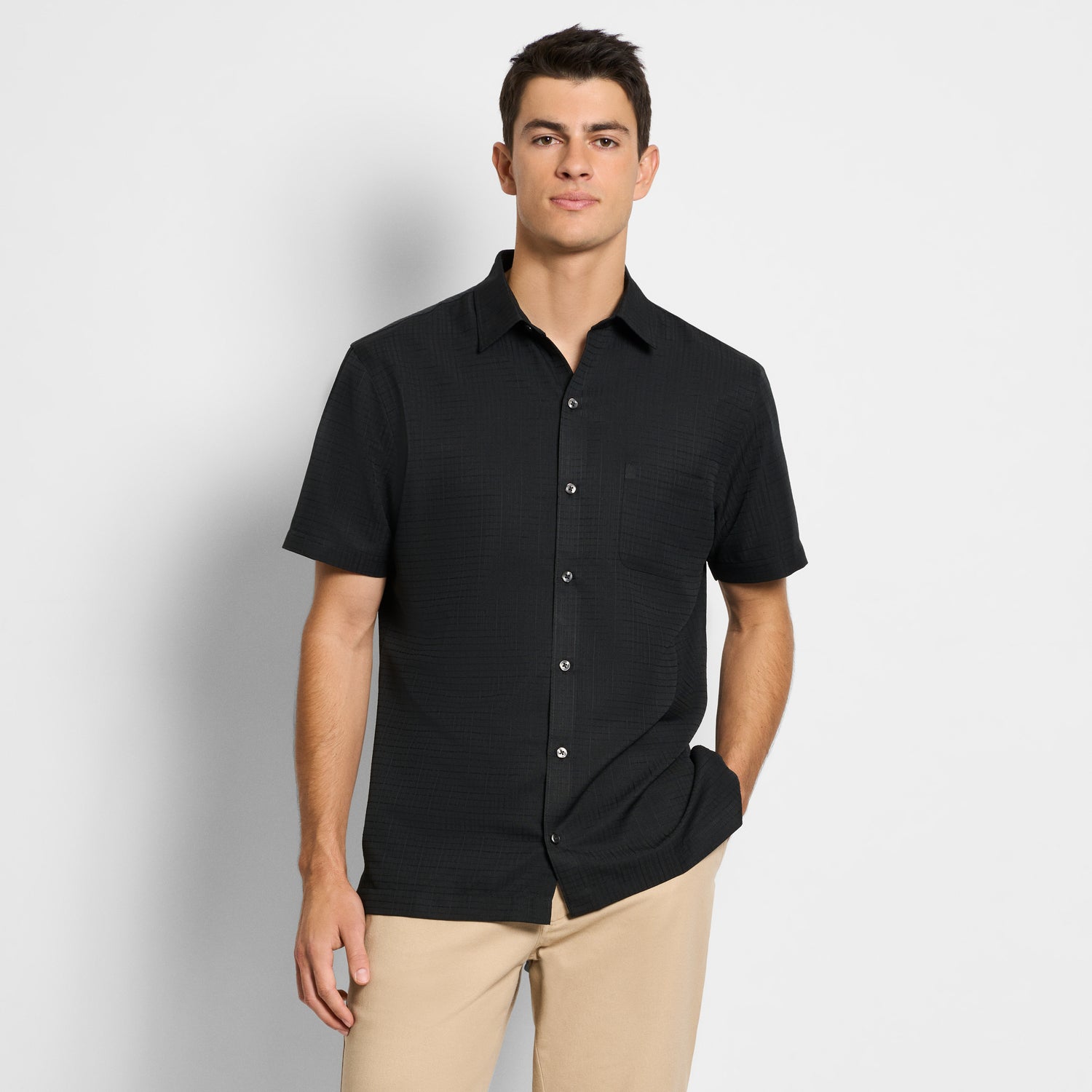 Weekend Short Sleeve Solid Camp Shirt - Regular Fit