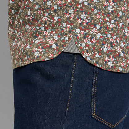 Folsen Short Sleeve Stain Shield Floral Print - Slim Fit