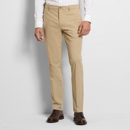 Fine Stripe Cotton Stretch Pant Straight Fit