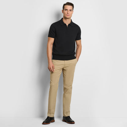 Fine Stripe Cotton Stretch Pant Straight Fit