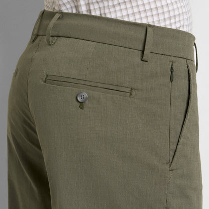 Fine Stripe Cotton Stretch Pant Straight Fit