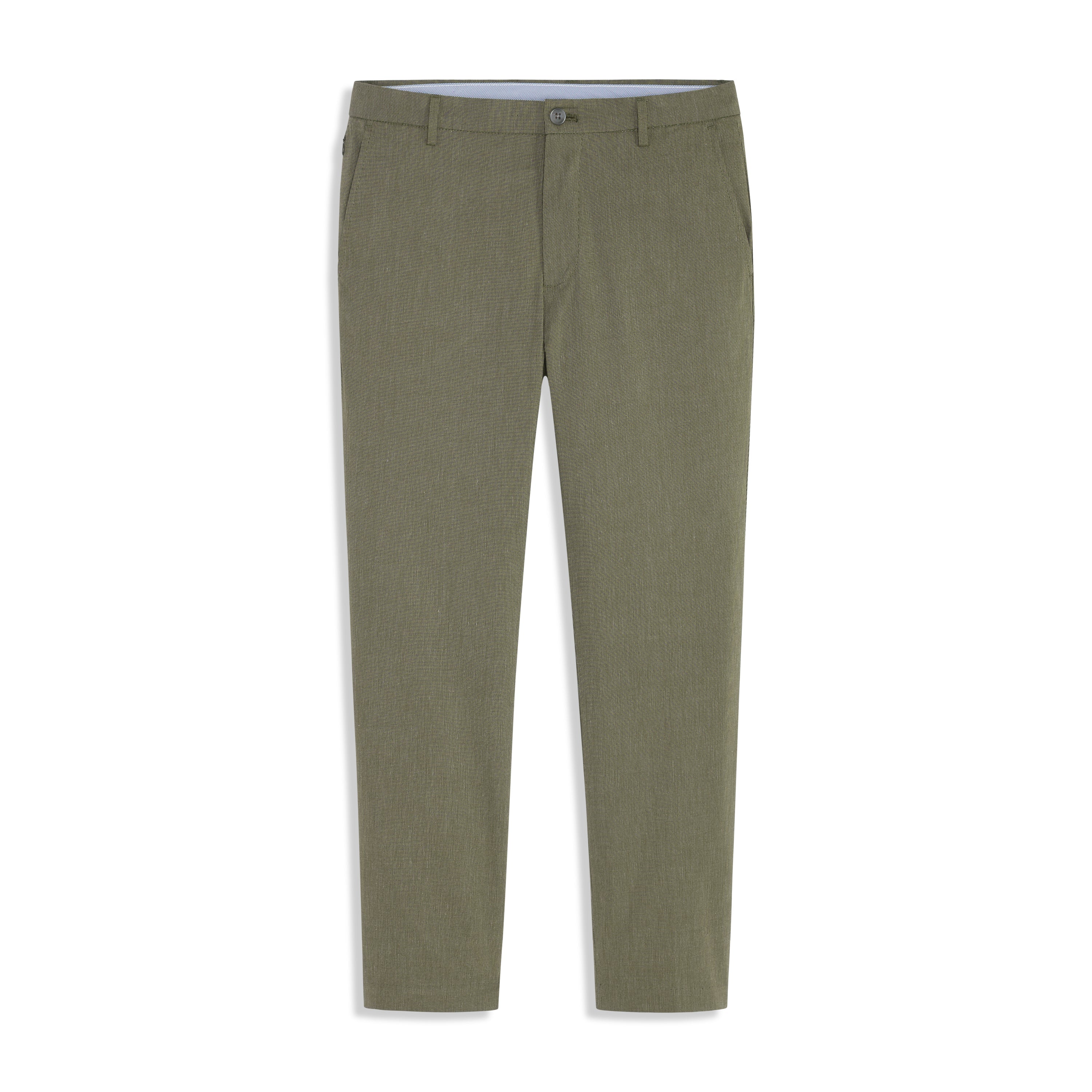 Fine Stripe Cotton Stretch Pant Straight Fit