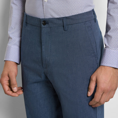 Fine Stripe Cotton Stretch Pant Straight Fit