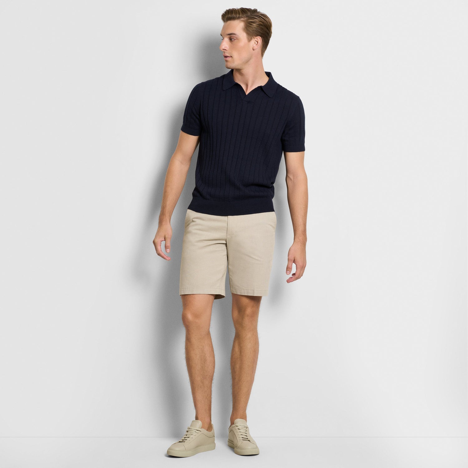 Essential Cotton Texture Stretch Short - Straight Fit