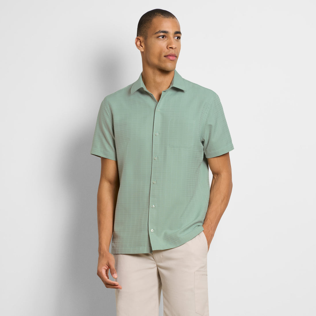 Weekend Texture Camp Solid Shirt - Regular Fit